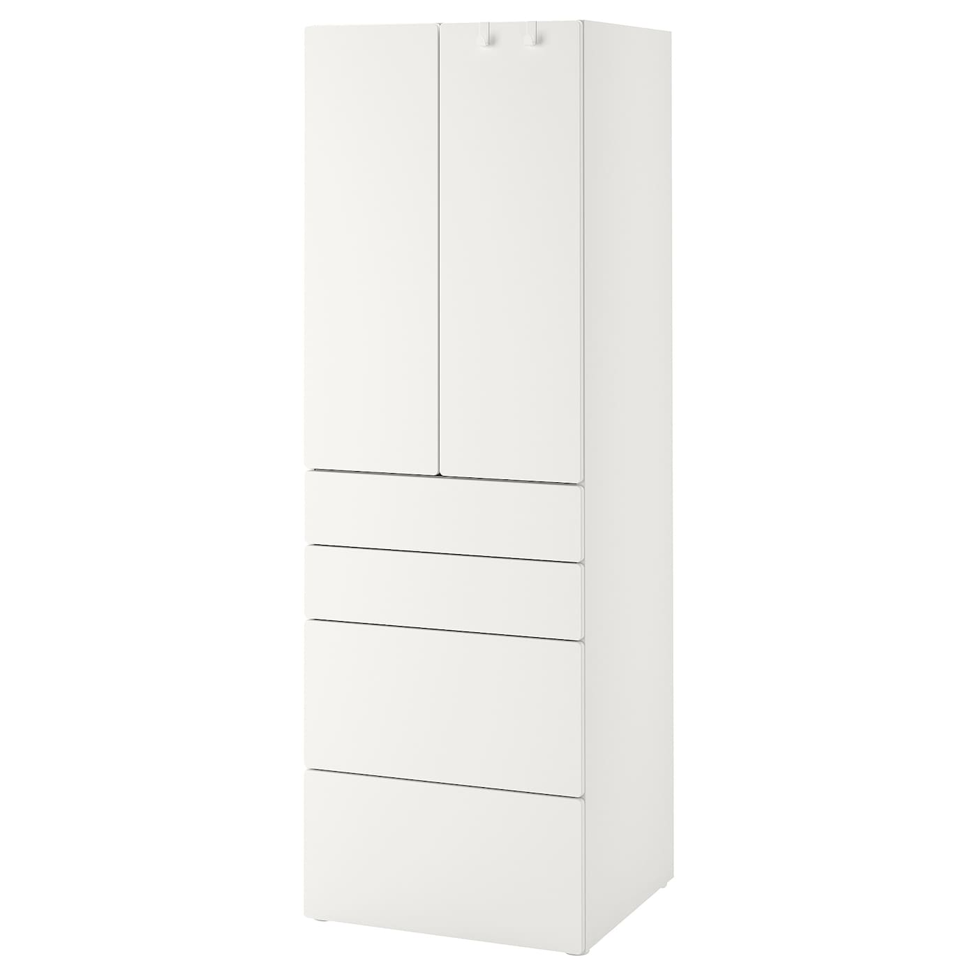 Шкаф детский - IKEA PLATSA/SMÅSTAD/SMASTAD, 60x55x181 см, белый, ИКЕА