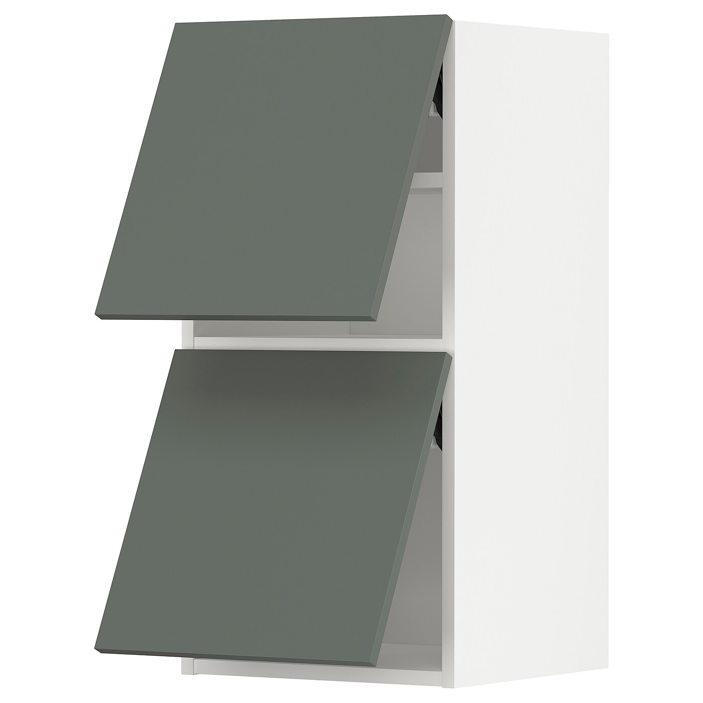 Навесной шкаф -  METOD  IKEA/  МЕТОД ИКЕА, 40х80 см, белый/темно-зеленый