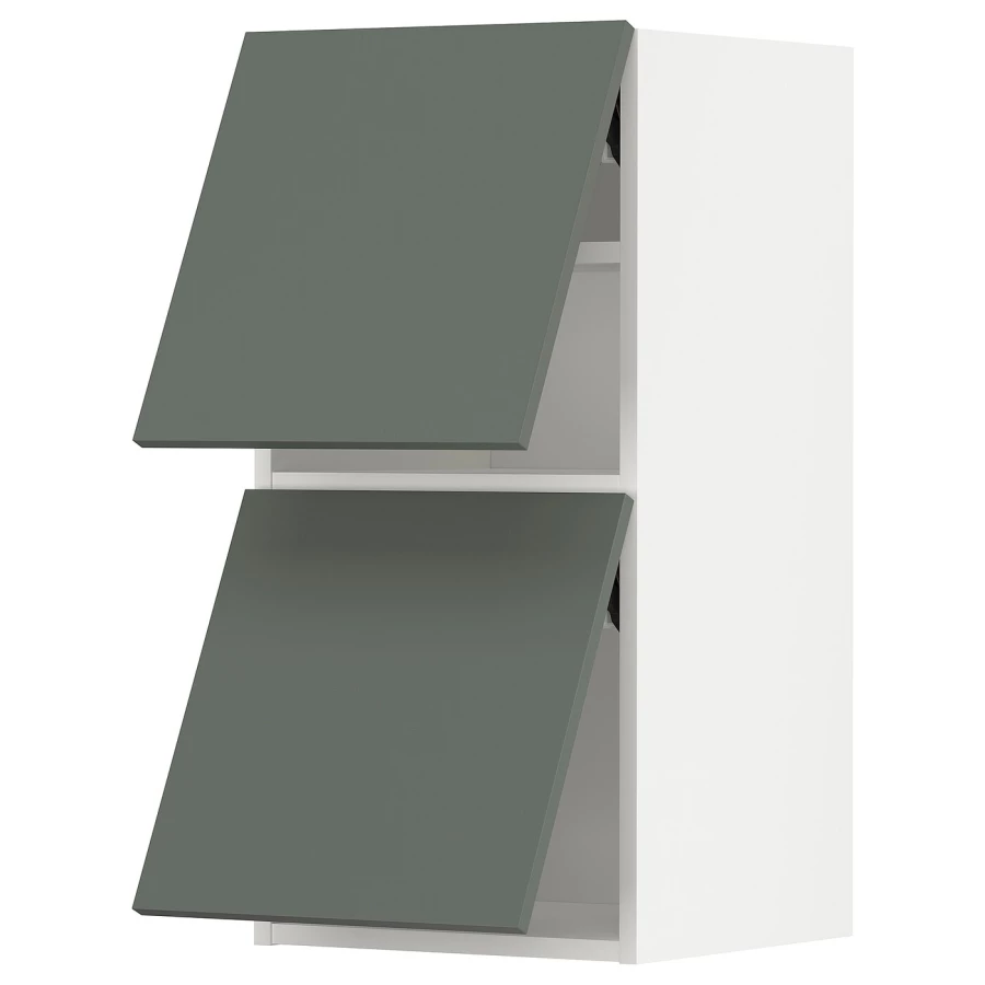 Навесной шкаф -  METOD  IKEA/  МЕТОД ИКЕА, 40х80 см, белый/темно-зеленый (изображение №1)