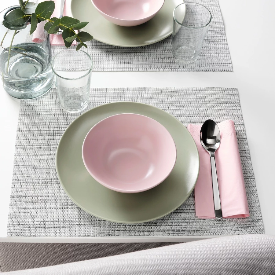 Набор мисок, 4 шт. - IKEA FÄRGKLAR/FARGKLAR, 16 см, светло-розовый, ФЭРГКЛАР ИКЕА (изображение №4)