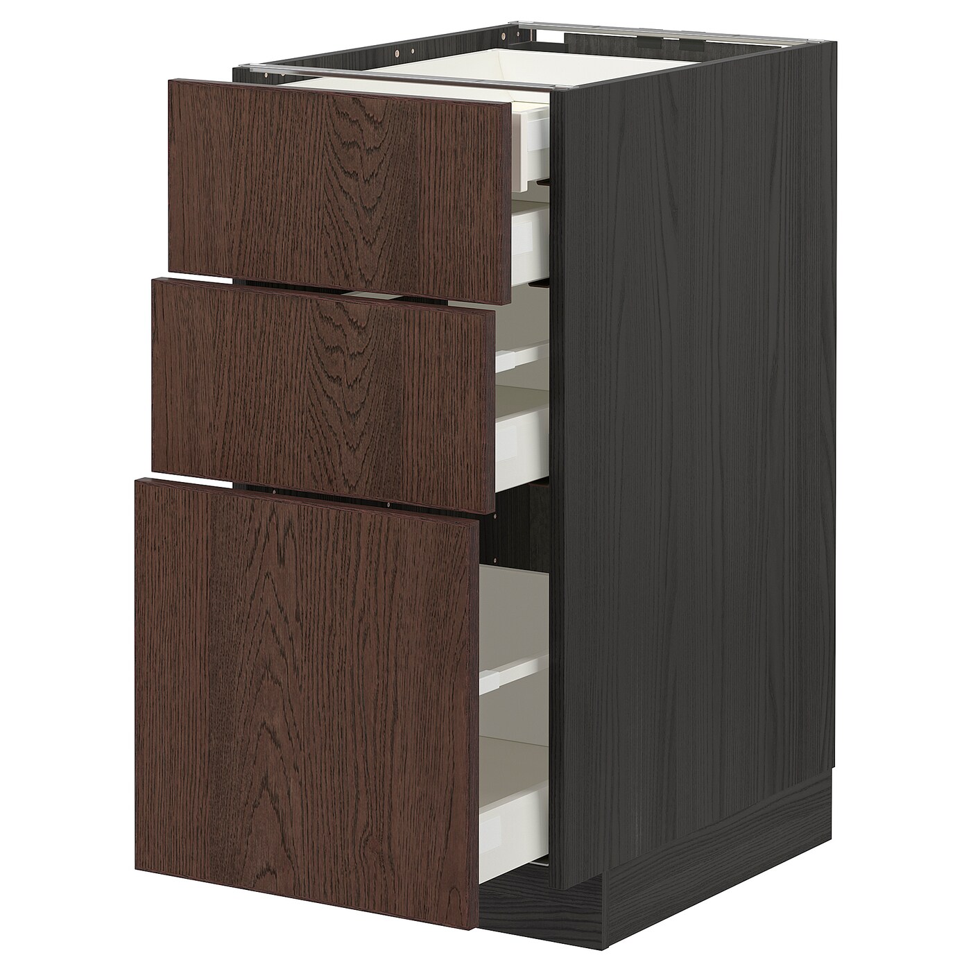 Напольный шкаф  - IKEA METOD MAXIMERA, 88x61,6x40см, черный/коричневый, МЕТОД МАКСИМЕРА ИКЕА