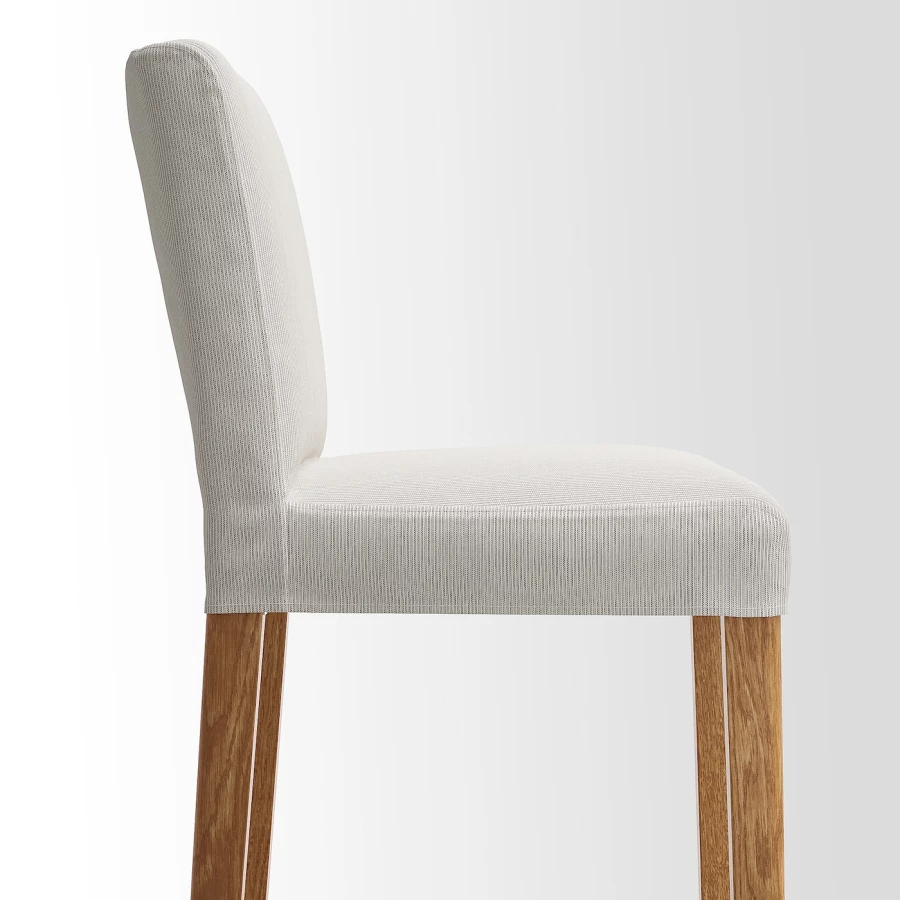 Барный стул со спинкой - BERGMUND IKEA/БЕРГМУНД ИКЕА, 97х45х48см, бежевый (изображение №7)