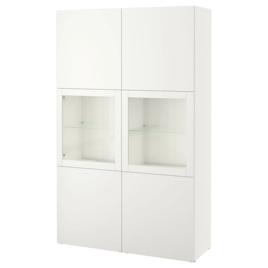 Комбинация для хранения - IKEA BESTÅ/BESTA/БЕСТА /БЕСТО ИКЕА, 120x40x192 см, белый (изображение №1)