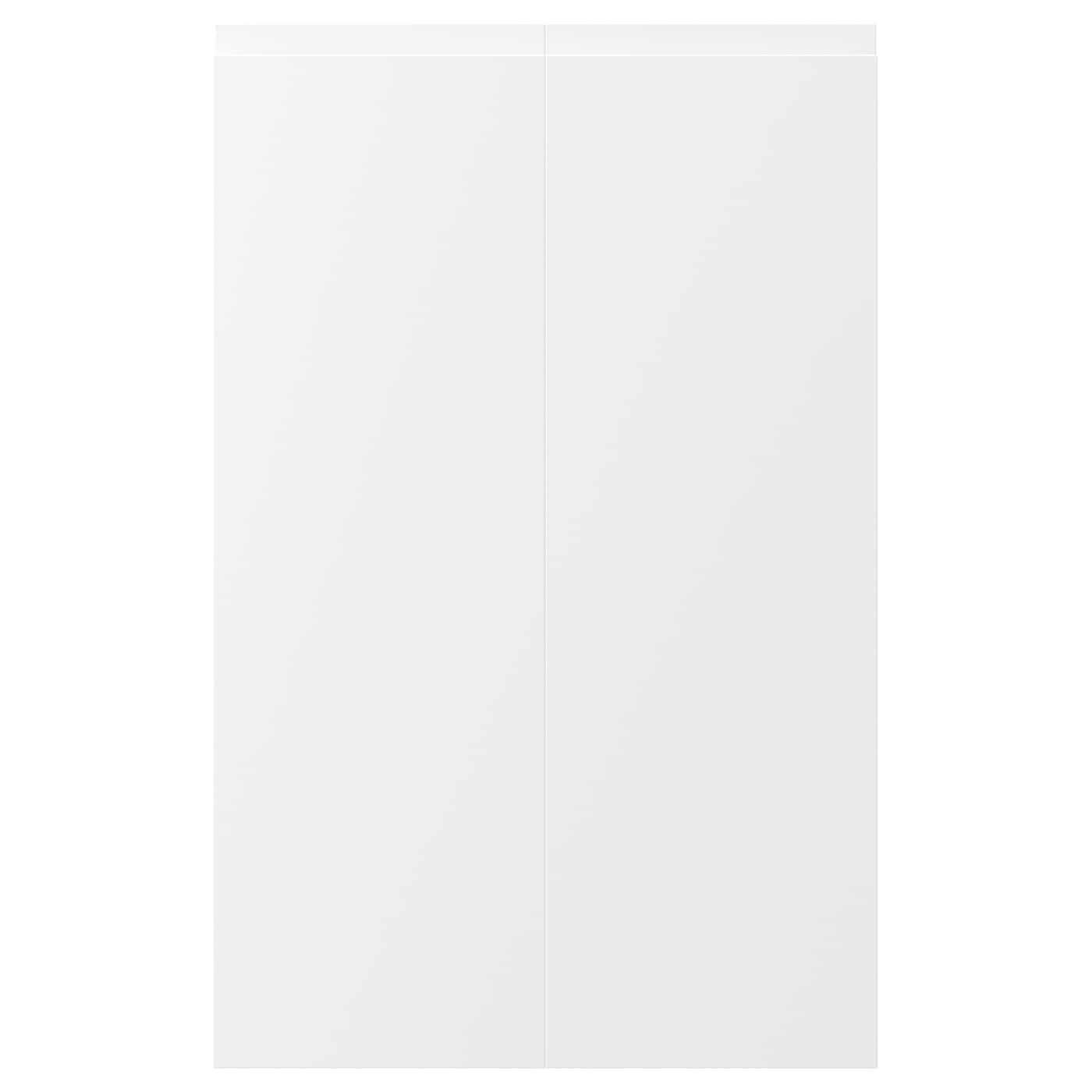 Дверца (левая), 2 шт. - IKEA VOXTORP, 80х25 см, матовый белый, ВОКСТОРП ИКЕА