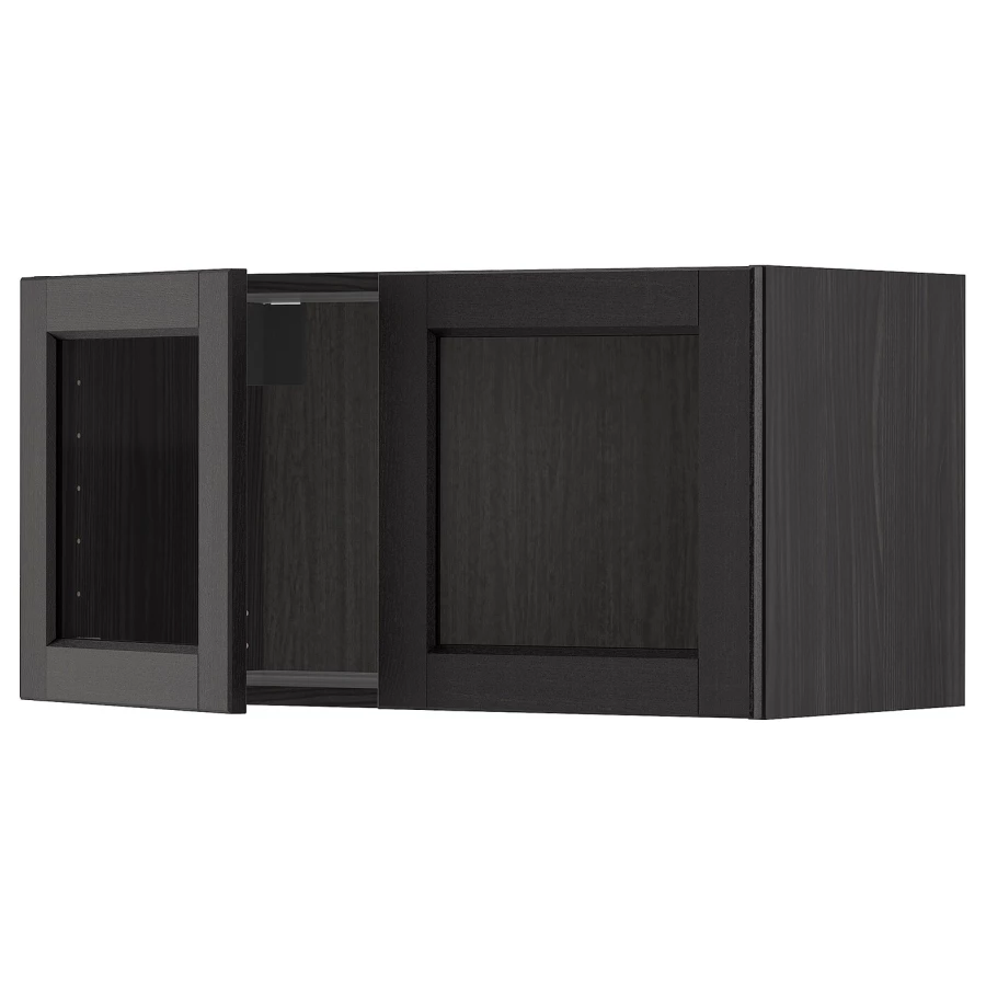 Навесной шкаф - METOD  IKEA/  МЕТОД ИКЕА, 40х80 см, черный (изображение №1)