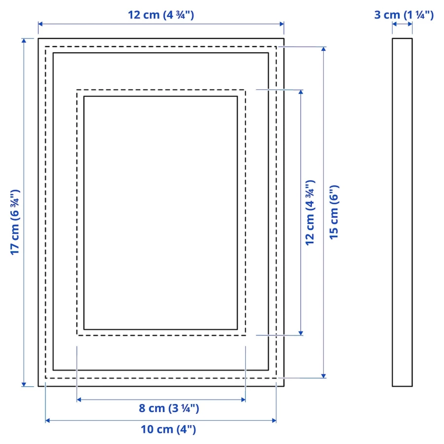 Рамка - IKEA RÖDALM/RODALM/РОДАЛЬМ ИКЕА, 15х10 см, белый/черный (изображение №7)