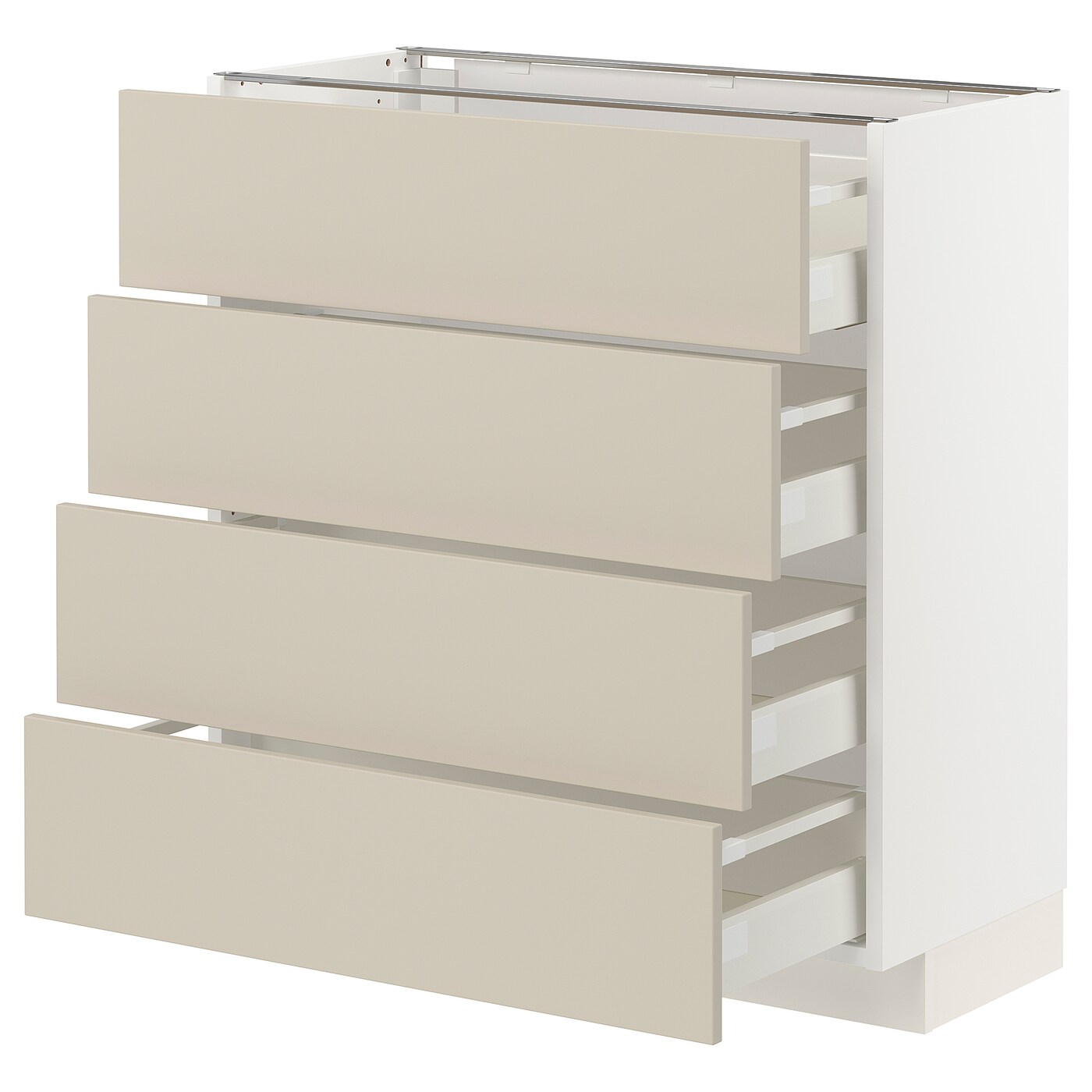 Напольный кухонный шкаф  - IKEA METOD MAXIMERA, 88x39,2x80см, белый/бежевый, МЕТОД МАКСИМЕРА ИКЕА