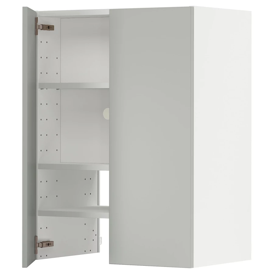 Шкаф - METOD IKEA/ МЕТОД ИКЕА,  80х60 см, белый/серый (изображение №1)