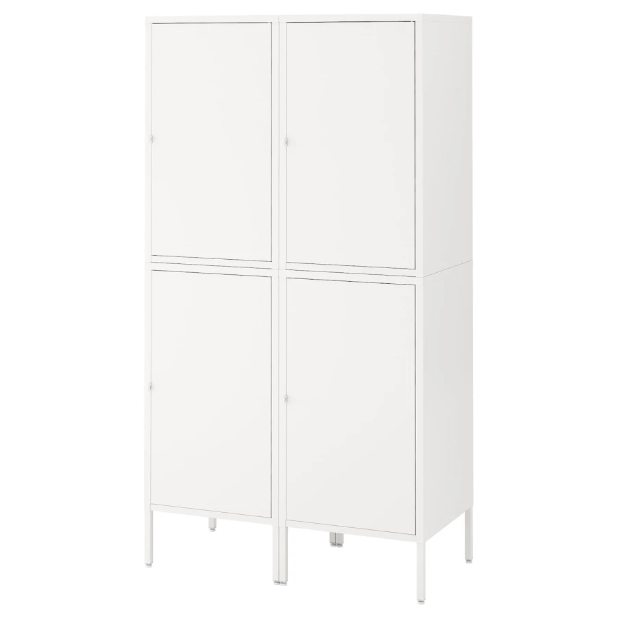 Комбинация с дверями - IKEA HÄLLAN/HALLAN/ХЭЛЛАН ИКЕА, 167х47х90 см, белый (изображение №1)