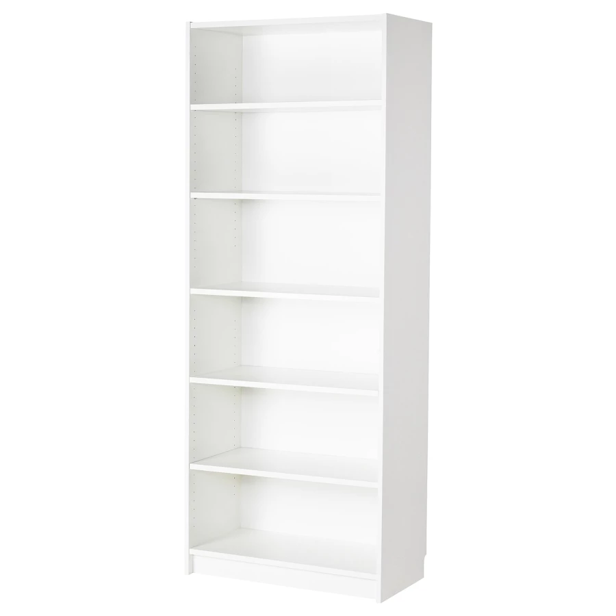 Открытый книжный шкаф - BILLY IKEA/БИЛЛИ ИКЕА, 40х80х202 см, белый (изображение №1)