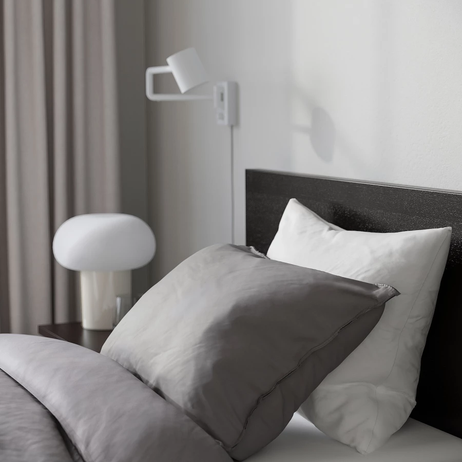 Каркас кровати с 2 ящиками для хранения - IKEA MALM/LINDBАDEN/LINDBÅDEN, 90х200 см, черно-коричневый МАЛЬМ/ЛИНДБАДЕН ИКЕА (изображение №5)