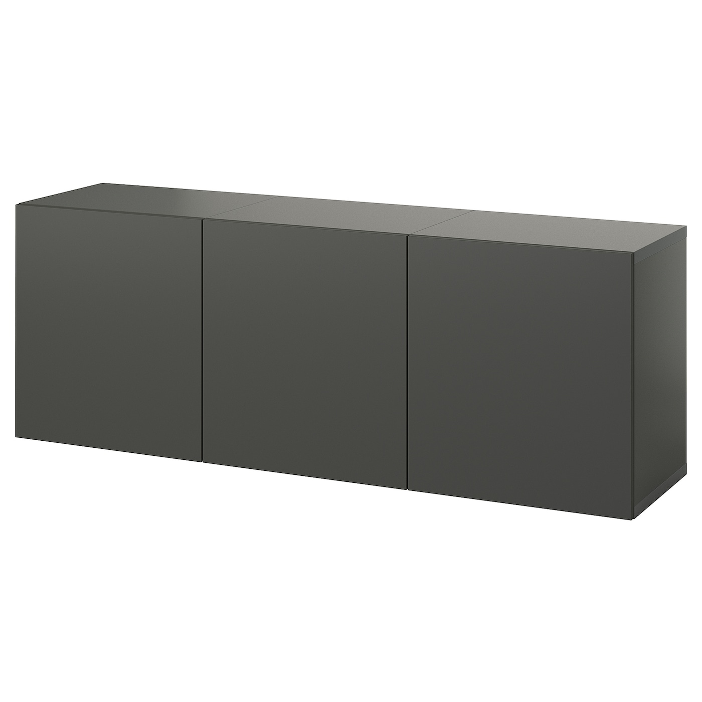 Комбинация навесного шкафа - IKEA BESTÅ/BESTA/БЕСТО ИКЕА, 64х42х180 см, темно-серый