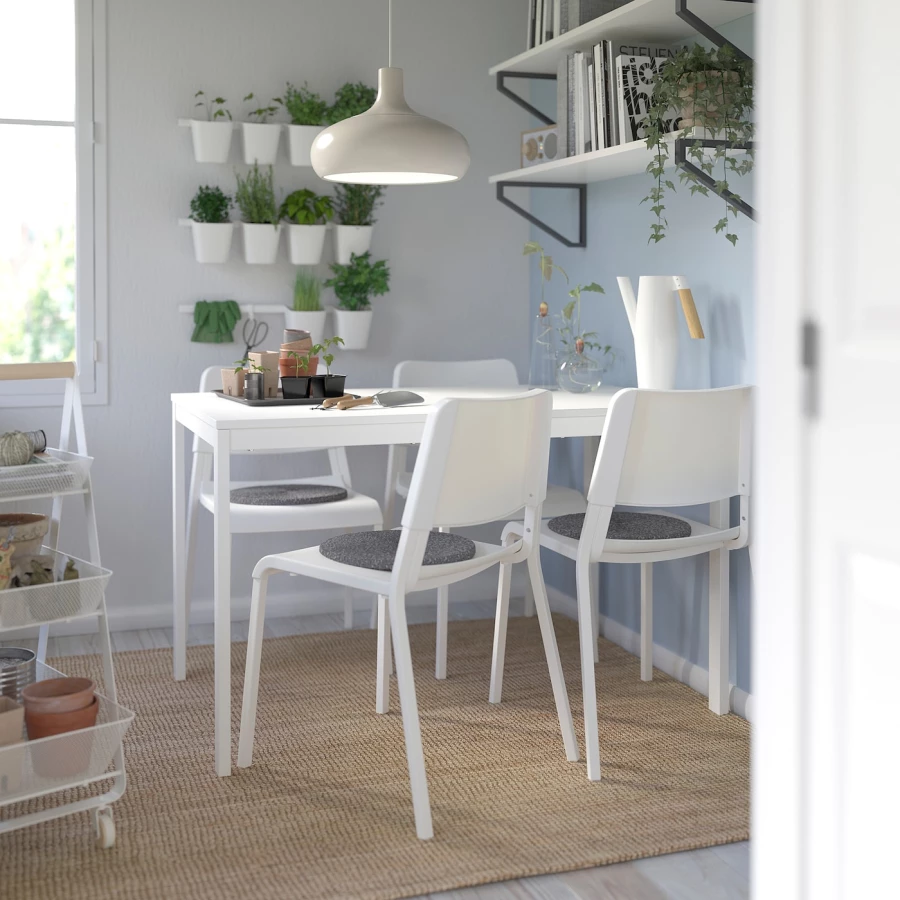Кухонный стол - VANGSTA/TEODORES IKEA/ ВАНГСТА /ТЕОДОРЕ ИКЕА, 120х180 см, белый (изображение №2)