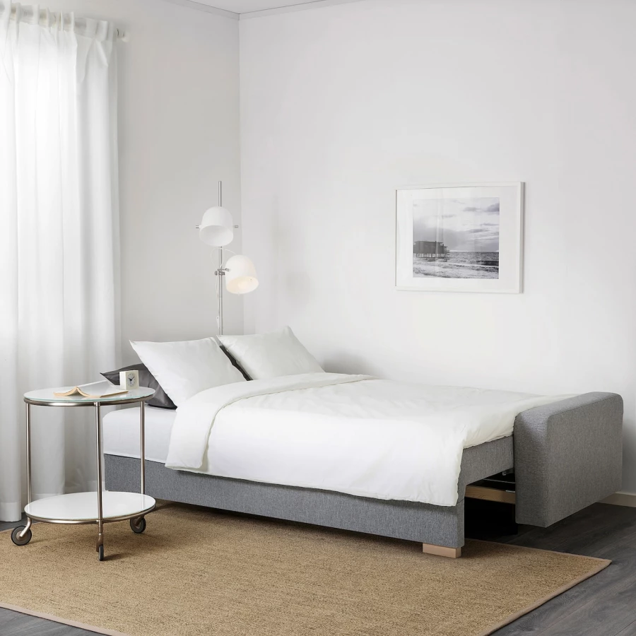3-местный диван-кровать - IKEA GRÄLVIKEN/GRALVIKEN, 74x86x225см, светло-серый, ГРАЛВИКЕН ИКЕА (изображение №4)