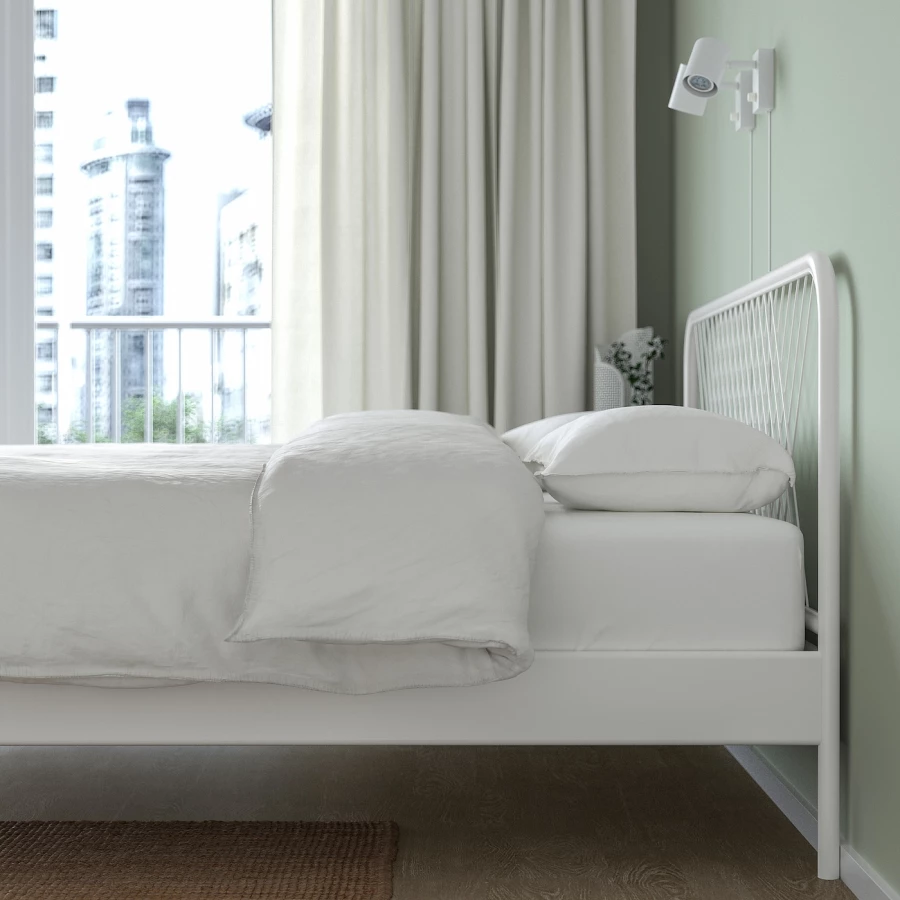 Каркас кровати - IKEA NESTTUN, 200х160 см, белый, НЕСТТУН ИКЕА (изображение №6)