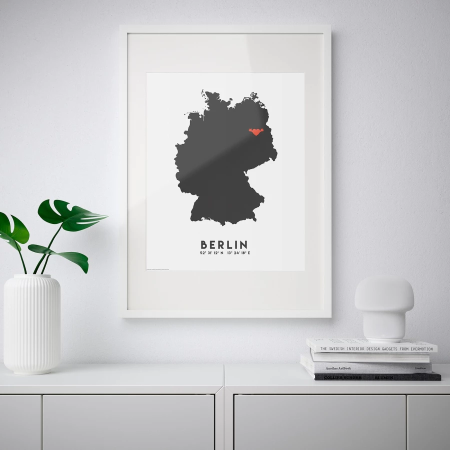 Постер - IKEA BILD, 40х50 см, «Красное сердце, Берлин», БИЛЬД ИКЕА (изображение №2)