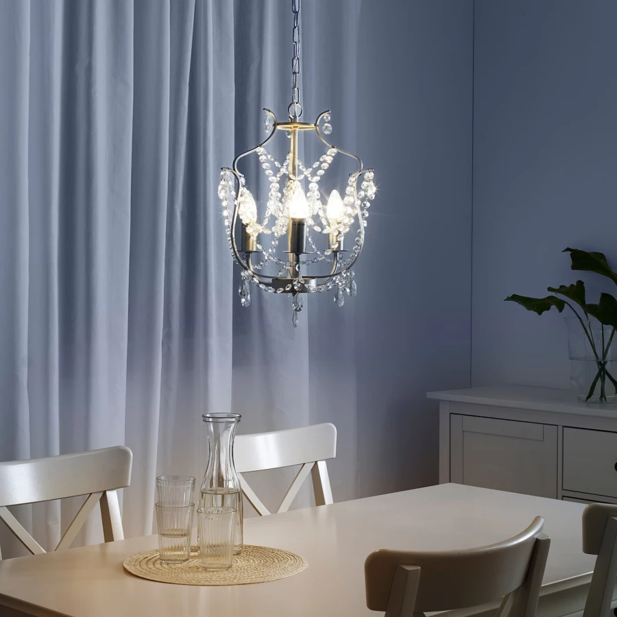 Подвесной светильник - KRISTALLER IKEA / КРИСТАЛЛЕР ИКЕА, 32 см, белый (изображение №2)