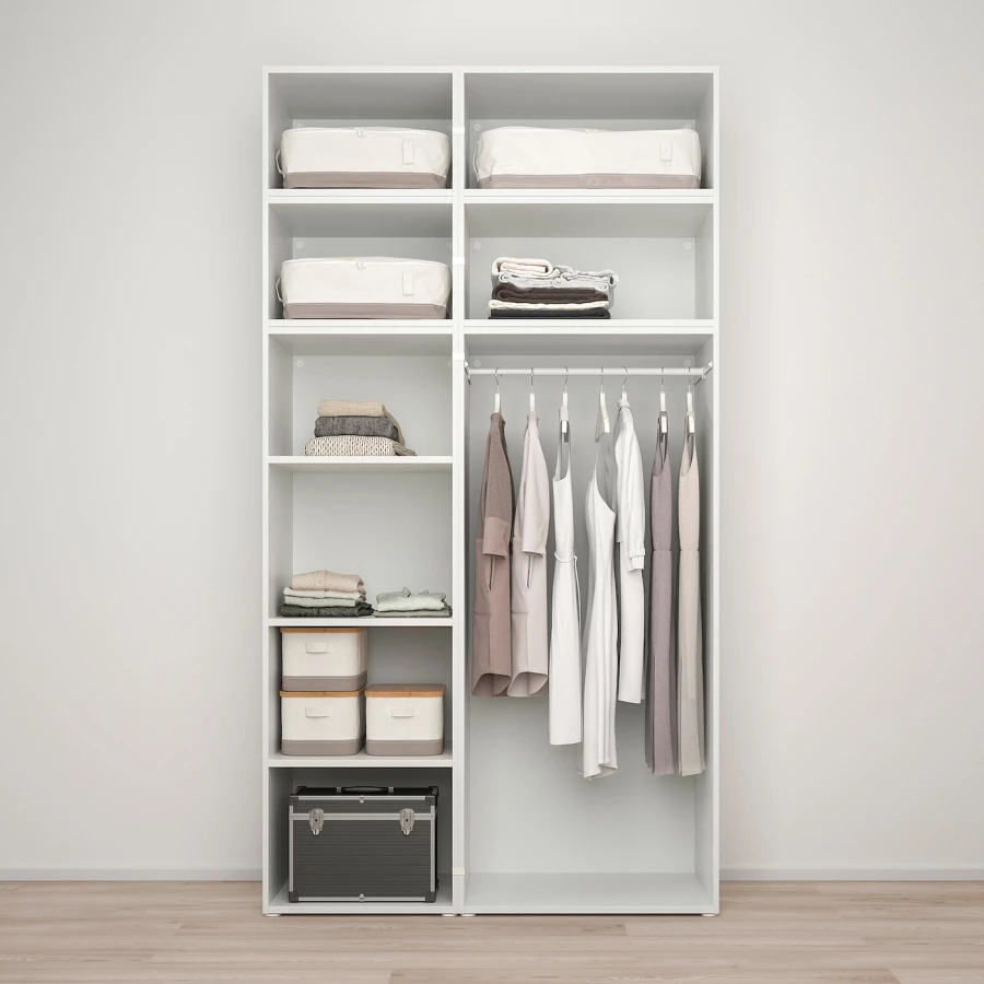 Платяной шкаф - IKEA PLATSA/FONNES  / ПЛАТСА/ФОННЕС ИКЕА, 140x57x261 см, белый (изображение №3)