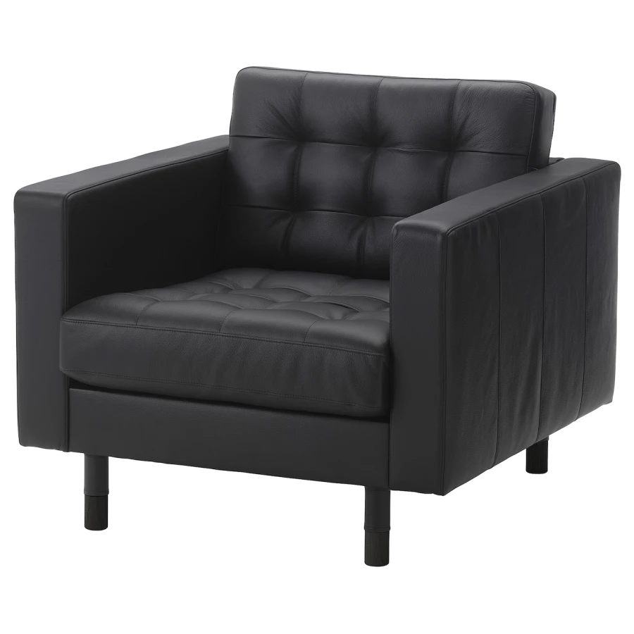 Кресло - IKEA LANDSKRONA, 89х89х78 см, черный, ЛАНДСКРУНА ИКЕА (изображение №1)