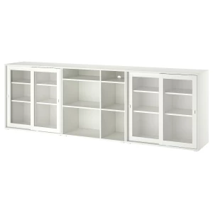 Книжный шкаф - VIHALS IKEA/ ВИХАЛС ИКЕА, 285х90 см, белый