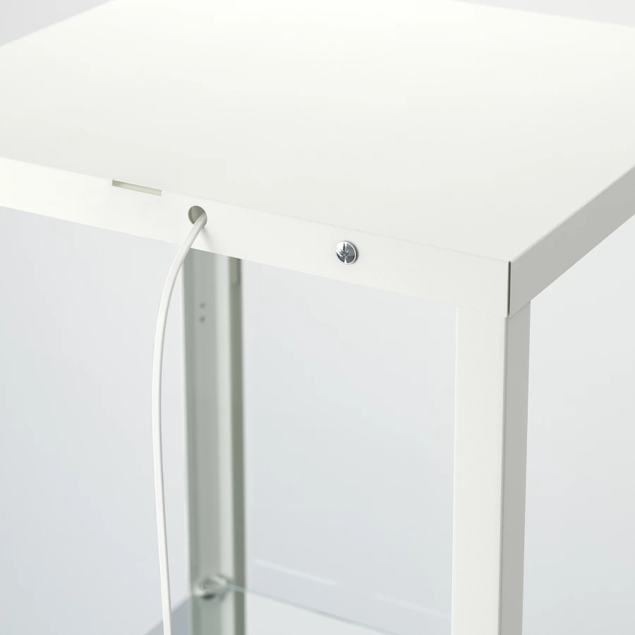 Шкаф со стеклянными дверцами - BLÅLIDEN /BLАLIDEN   IКЕА/ БЛОЛИЕН ИКЕА, 35x32x151 см, белый/прозрачный (изображение №6)