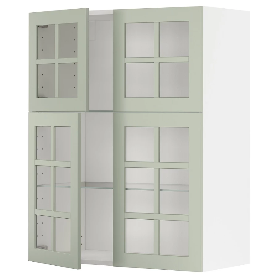 Шкаф -  METOD  IKEA/  МЕТОД ИКЕА, 100х80 см, зеленый/белый (изображение №1)