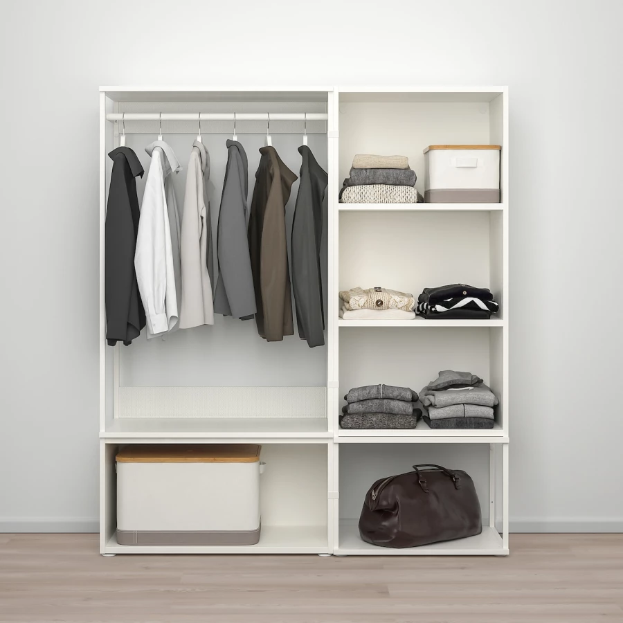 Шкаф с 3 дверями - IKEA PLATSA/ПЛАТСА ИКЕА, 42х140х161 см, белый (изображение №3)