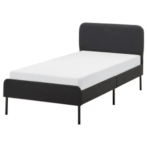 Каркас кровати - SLATTUM IKEA/ СЛАТТУМ ИКЕА, 206х94 см, черный