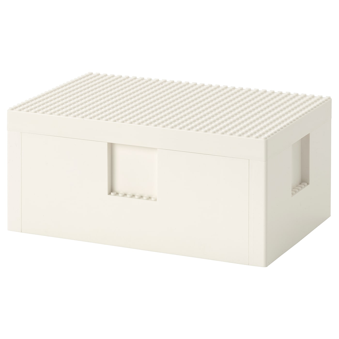 Контейнер с крышкой - IKEA BYGGLEK/БЮГГЛЕК ИКЕА, 26x18x12 см, белый