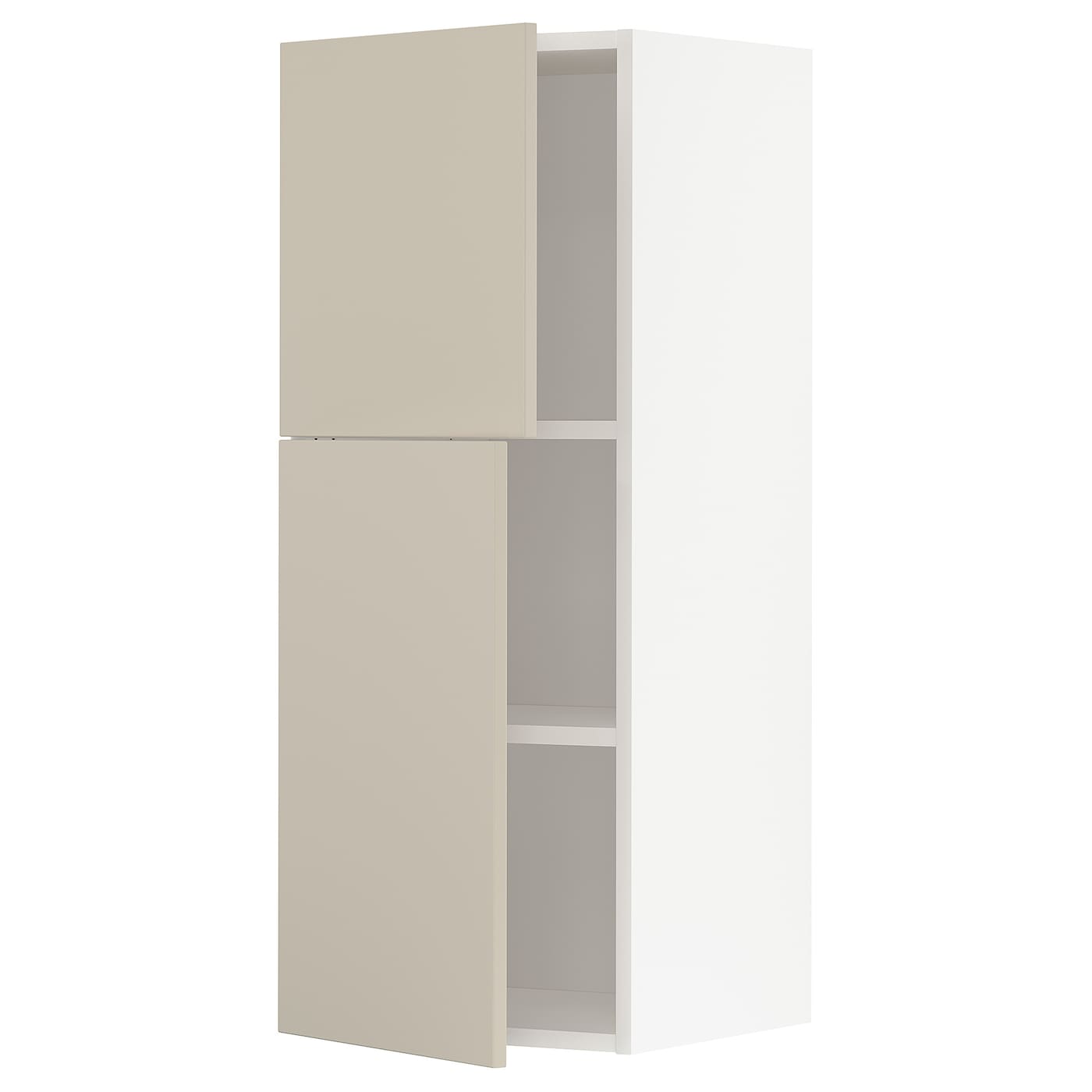 Навесной шкаф с полкой - METOD IKEA/ МЕТОД ИКЕА, 100х40 см, белый/бежевый