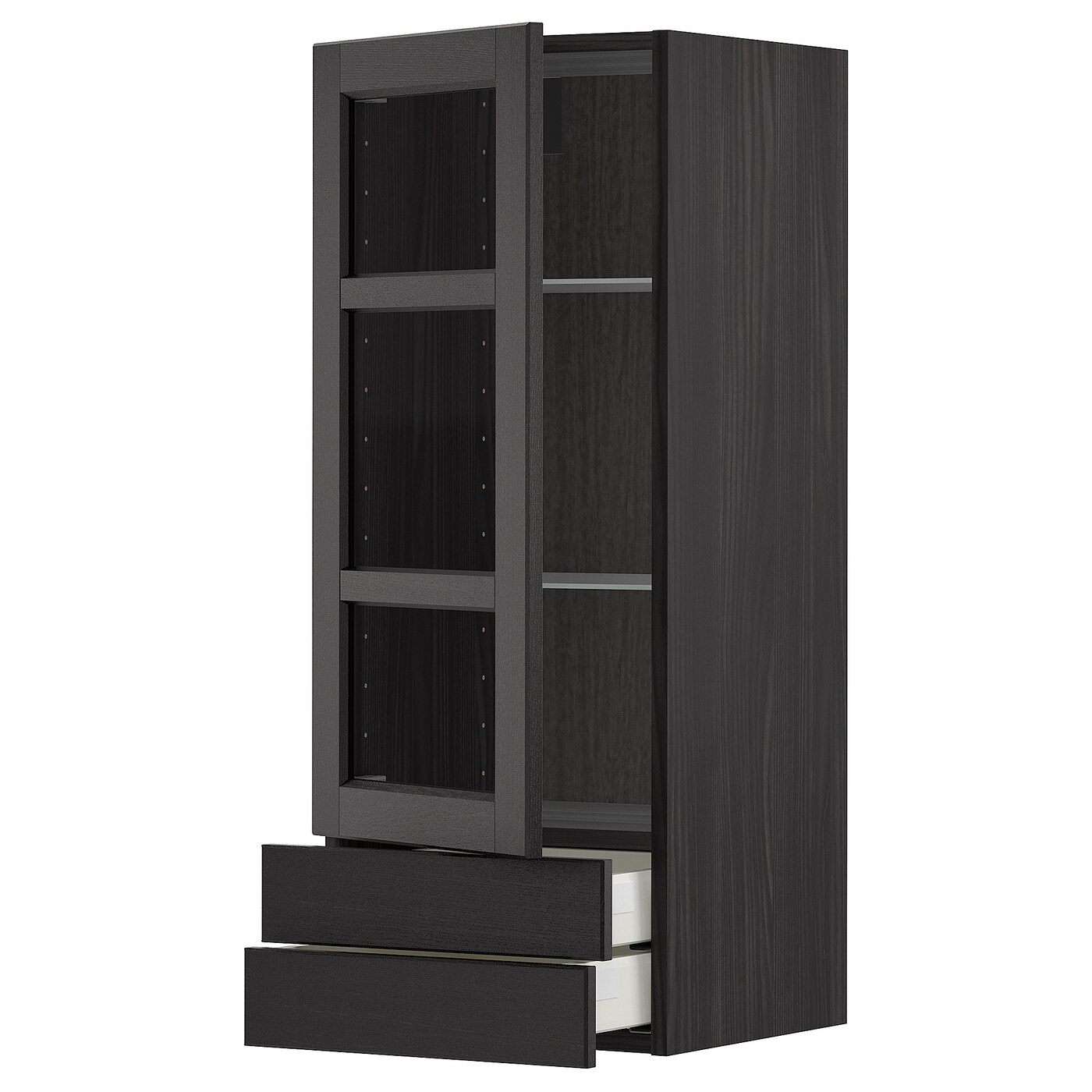 Шкаф - METOD / MAXIMERA IKEA/  МЕТОД/МАКСИМЕРА ИКЕА, 100х40 см, черный