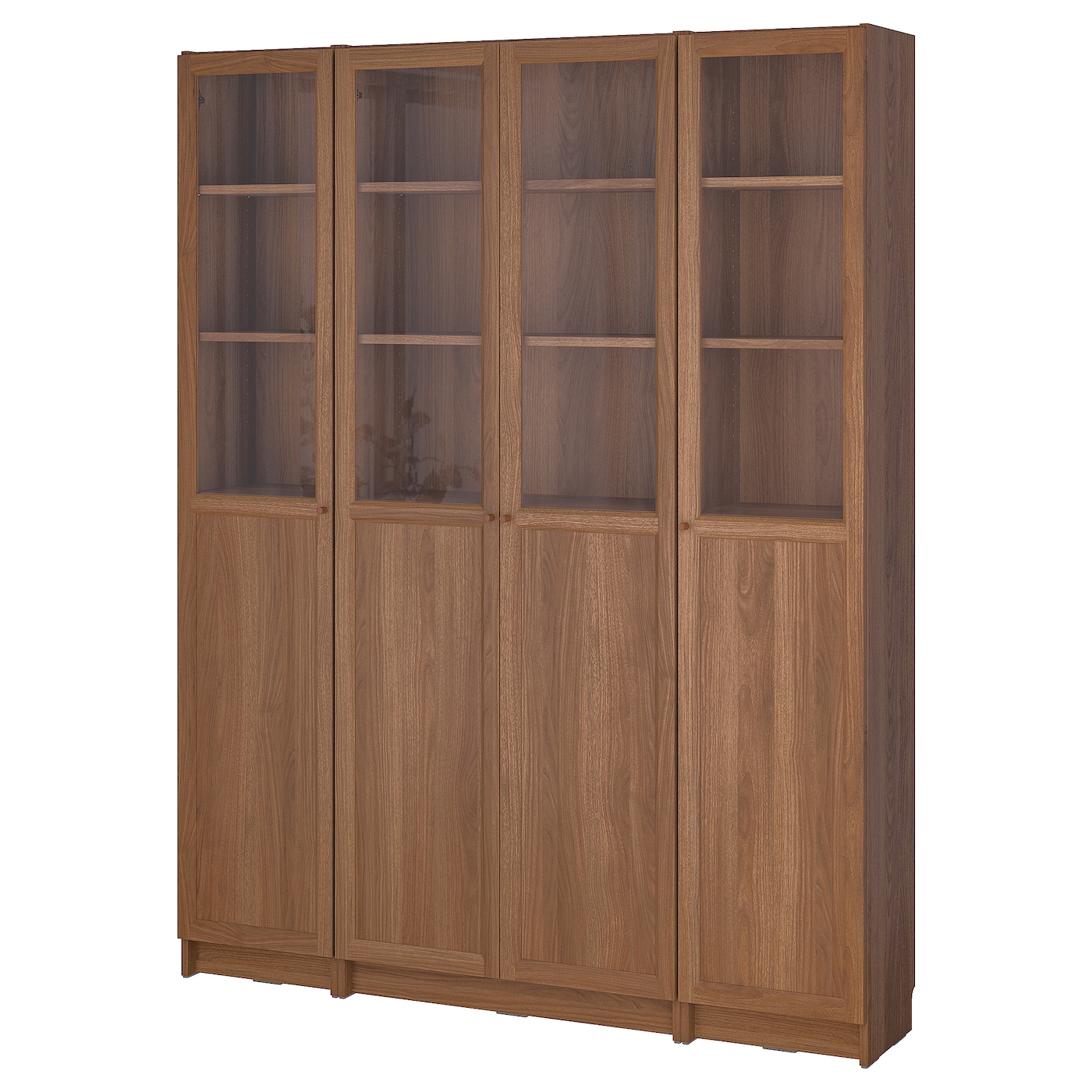 Книжный шкаф -  BILLY / OXBERG IKEA/ БИЛЛИ/ ОКСБЕРГ ИКЕА, 160х202 см,  коричневый