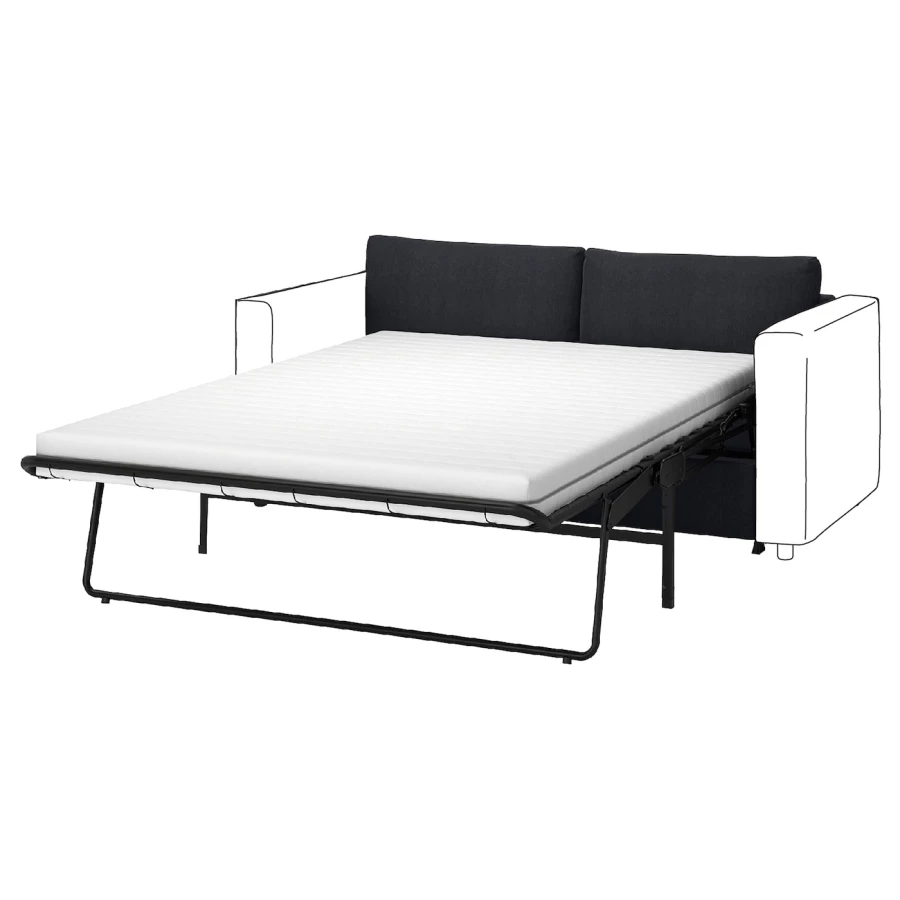Чехол на 2-местную секцию дивана-кровати - IKEA VIMLE/ВИМЛЕ ИКЕА , черный (изображение №1)