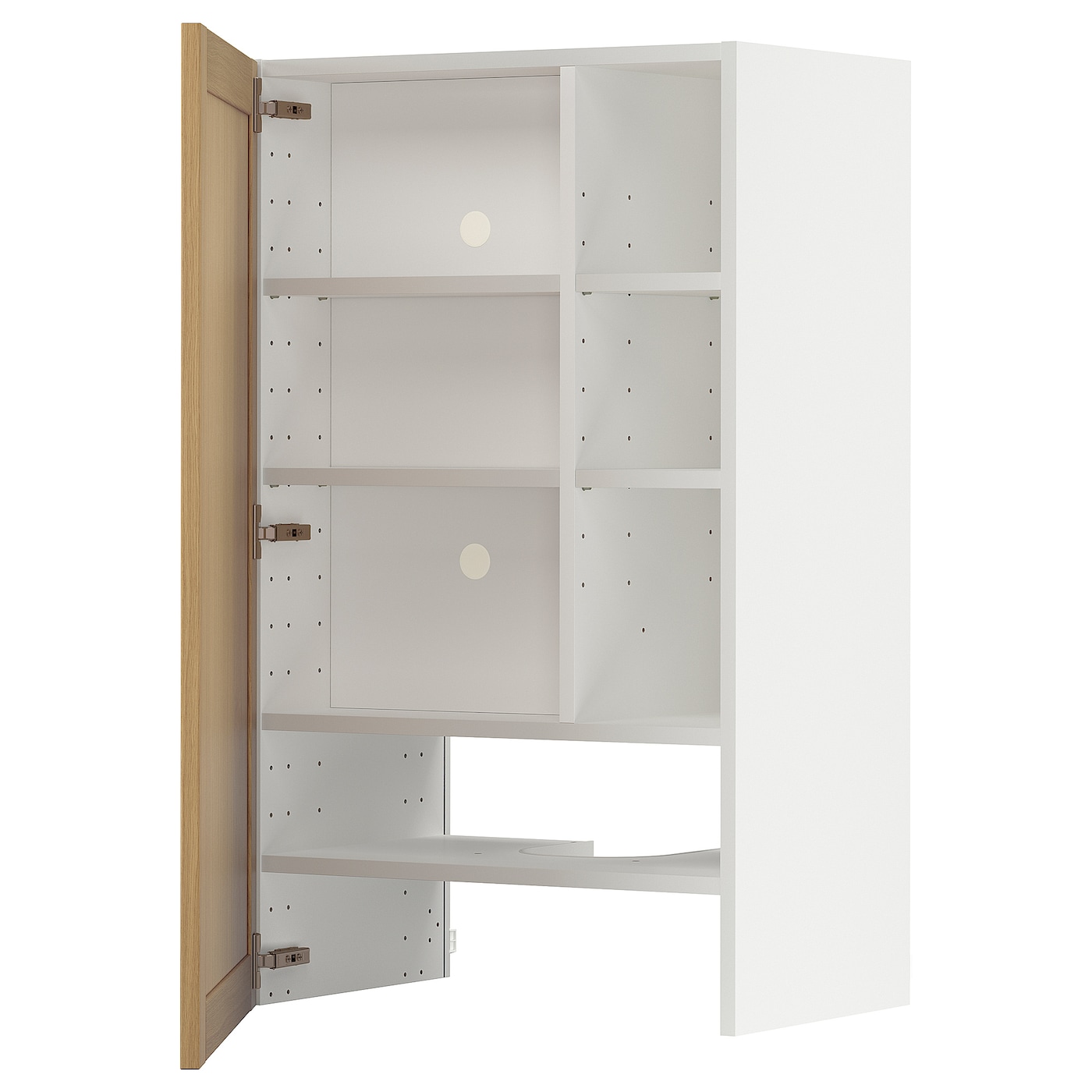 Навесной шкаф - METOD IKEA/ МЕТОД ИКЕА, 60х100 см, белый/под беленый дуб