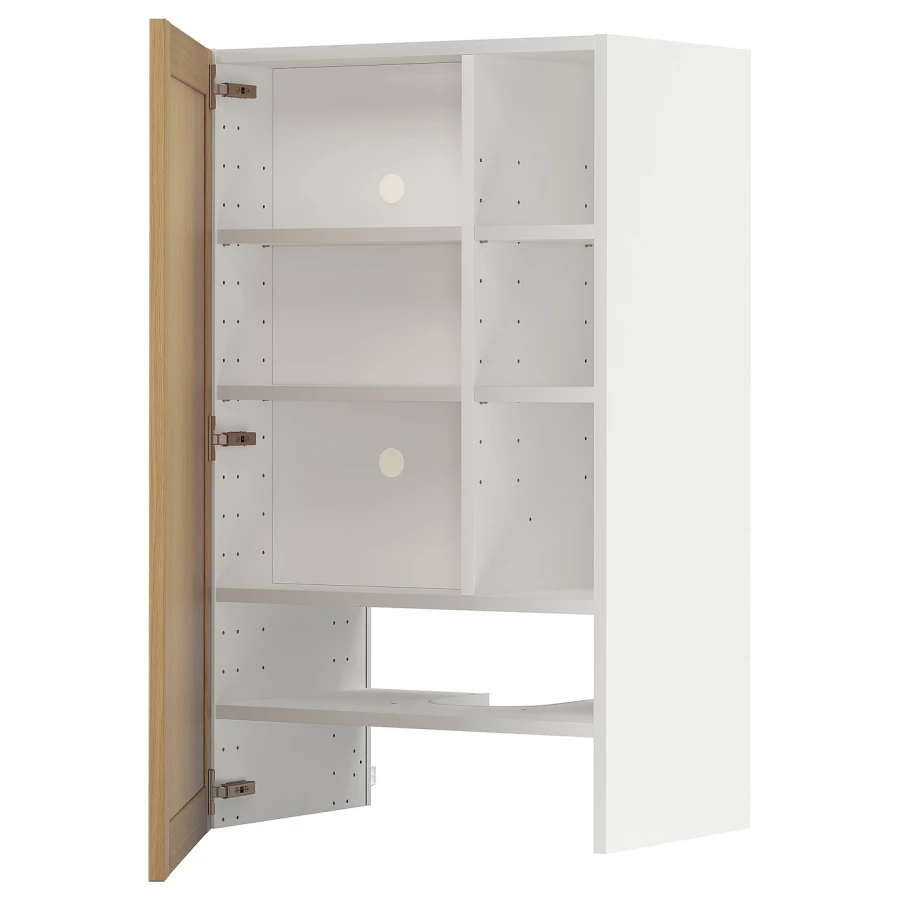 Навесной шкаф - METOD IKEA/ МЕТОД ИКЕА, 60х100 см, белый/под беленый дуб (изображение №1)