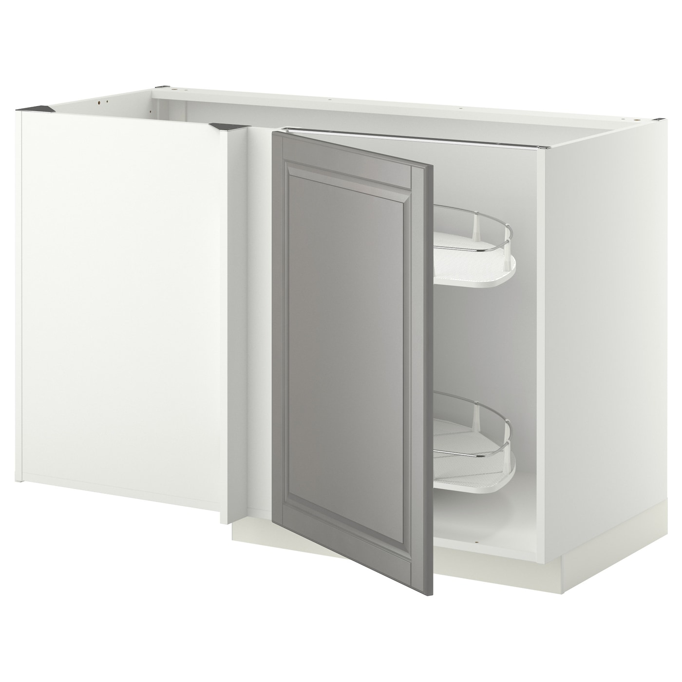 Напольный кухонный шкаф  - IKEA METOD, 88x67,5x127,5см, белый/светло-серый, МЕТОД ИКЕА