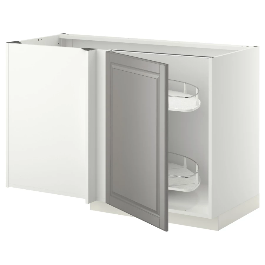 Напольный кухонный шкаф  - IKEA METOD, 88x67,5x127,5см, белый/светло-серый, МЕТОД ИКЕА (изображение №1)