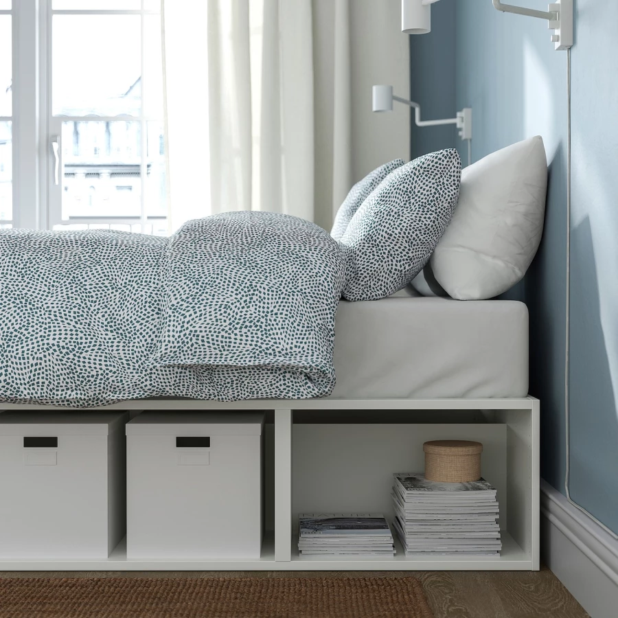 Каркас кровати со шкафами - IKEA PLATSA, 200х140 см, белый, ПЛАТСА ИКЕА (изображение №4)