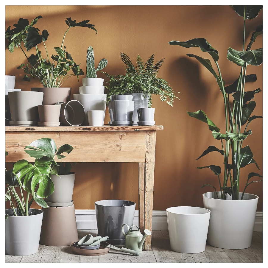 Горшок для растений - IKEA SOJABÖNA/SOJABONA, 15 см, белый, СОЯБОНА ИКЕА (изображение №8)