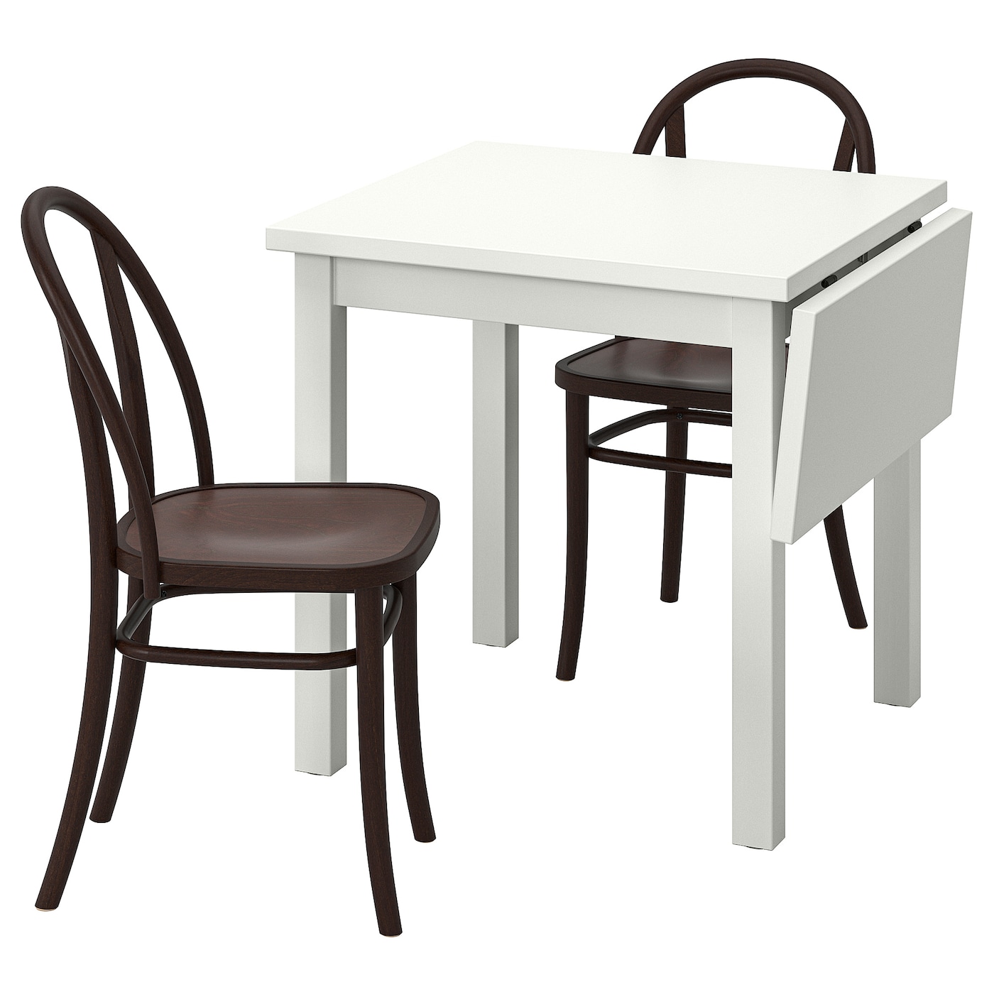 Стол и 4 стула - NORDVIKEN / SKOGSBO IKEA/ НОРДВИКЕН/СКОГСБО ИКЕА, 104х85х40 см, белый/коричневый