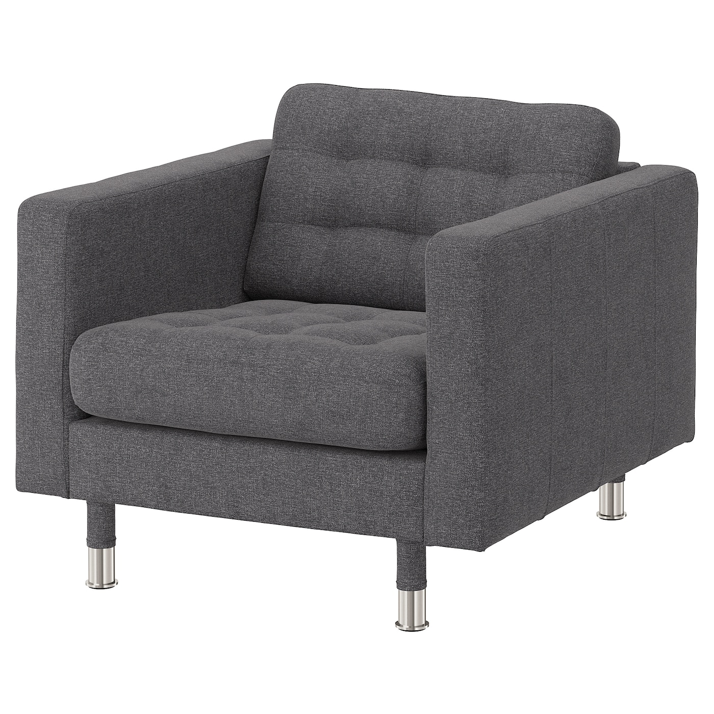 Кресло - IKEA LANDSKRONA, 89х89х78 см, серый, ЛАНДСКРУНА ИКЕА
