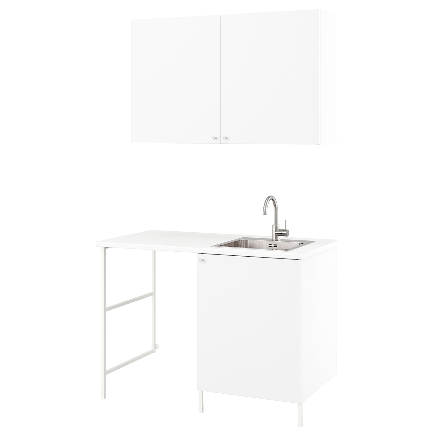 Комбинация для ванной - IKEA ENHET, 139х63.5х87.5 см, белый, ЭНХЕТ ИКЕА