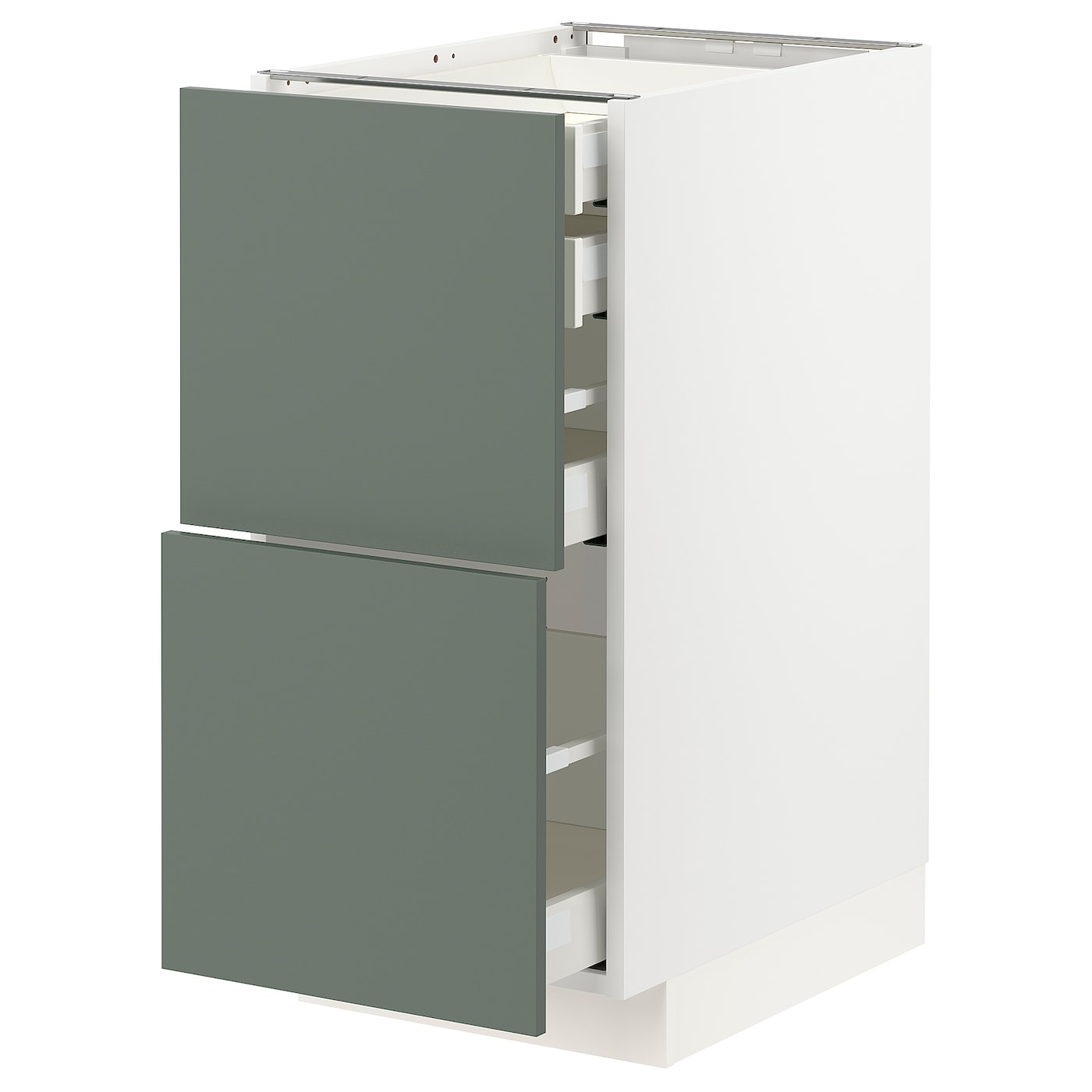 Напольный кухонный шкаф  - IKEA METOD MAXIMERA, 88x61,6x40см, белый/серый, МЕТОД МАКСИМЕРА ИКЕА