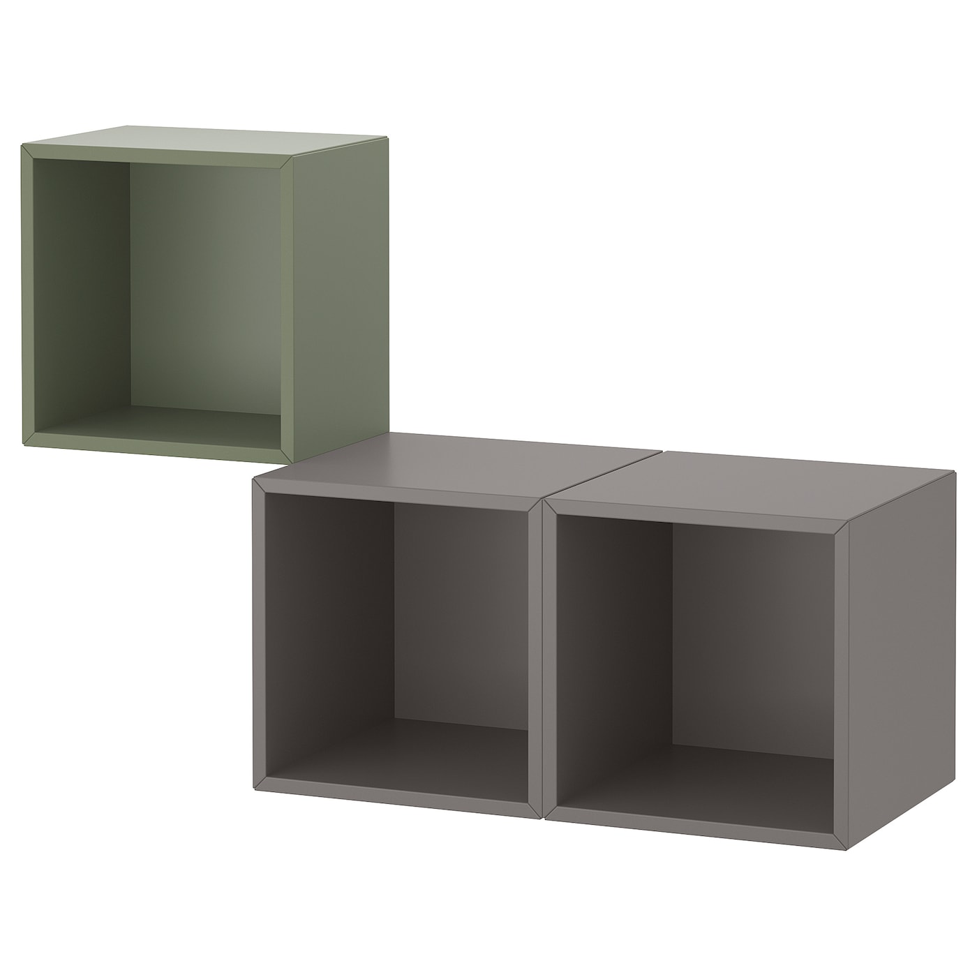 Комбинация для хранения - EKET IKEA/ ЭКЕТ ИКЕА,  105х70 см, темно-серый  /зеленый