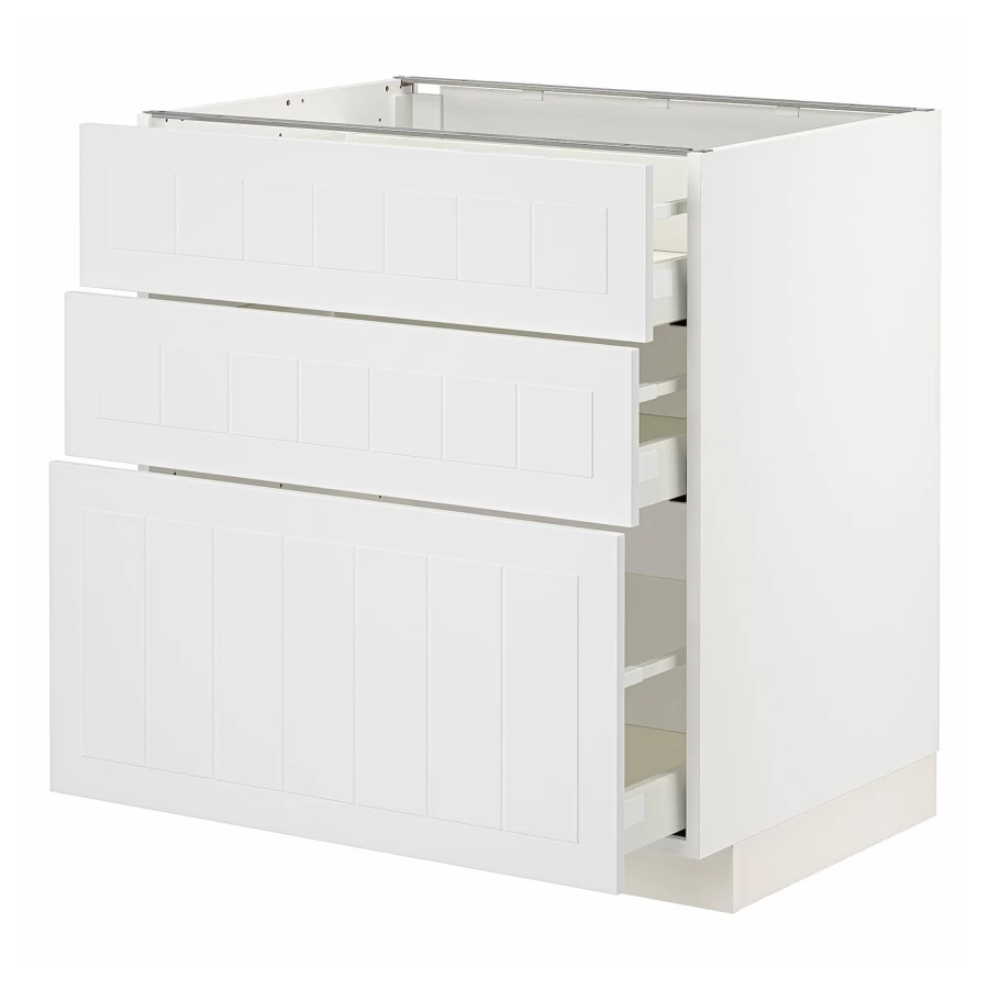 Напольный шкаф - IKEA METOD MAXIMERA, 88x62x80см, белый, МЕТОД МАКСИМЕРА ИКЕА (изображение №1)