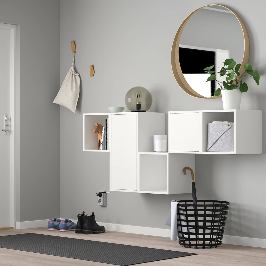 Комбинация навесных шкафов - IKEA EKET, 175x35x70 см, белый, ЭКЕТ ИКЕА (изображение №2)