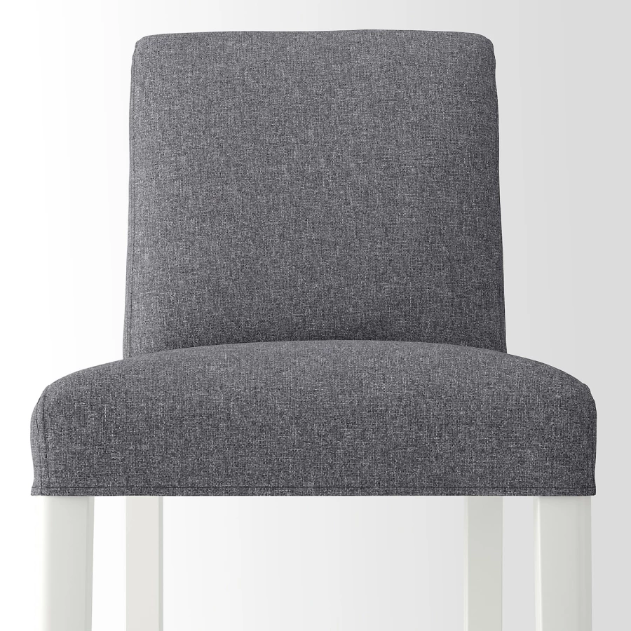 Барный стул со спинкой - BERGMUND IKEA/БЕРГМУНД ИКЕА, 97х45х48см, серый (изображение №4)