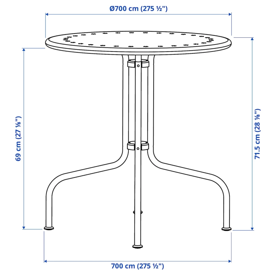 Комплект стол+2стула - IKEA LÄCKÖ/LACKO/ЛЭККО ИКЕА,71,5х69 см, черный (изображение №8)