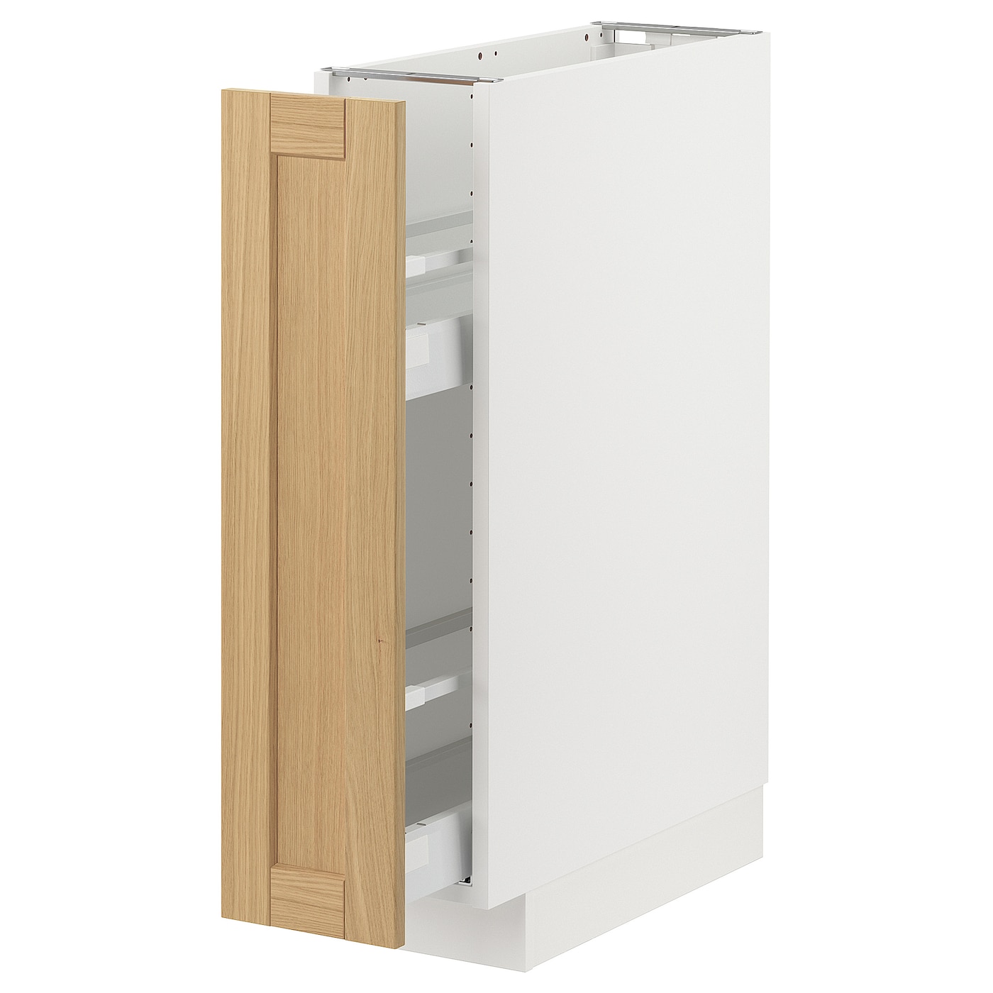 Напольный шкаф - METOD / MAXIMERA IKEA/ МЕТОД/ МАКСИМЕРА ИКЕА,  60х20 см, белый/под беленый дуб