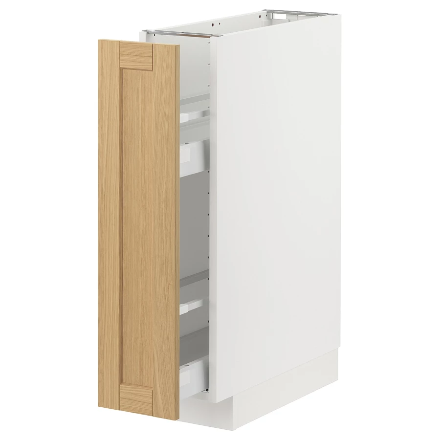 Напольный шкаф - METOD / MAXIMERA IKEA/ МЕТОД/ МАКСИМЕРА ИКЕА,  60х20 см, белый/под беленый дуб (изображение №1)
